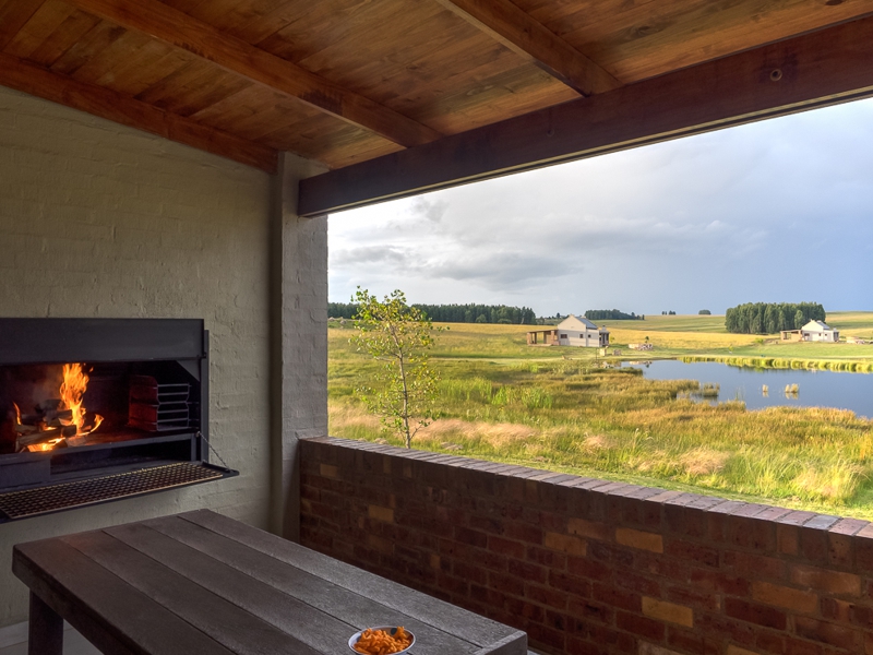 Built in braai area on patio